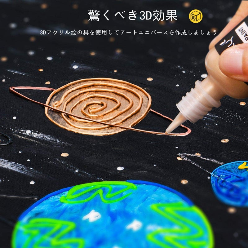 Magicfly 3D Fabric Permanent Paint 40 Color, Fabric Paint with Vibrant Colors, 3 Bonus Brushes & Stencils, Ideal for Textile T-Shirts Fabrics Canvas Glass Wood (5 Color Type & 1 oz Each) - Image 2